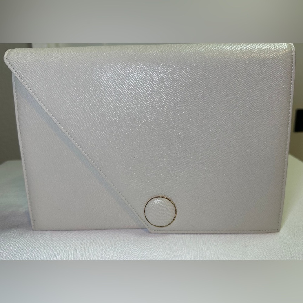 YSL white cream vintage clutch